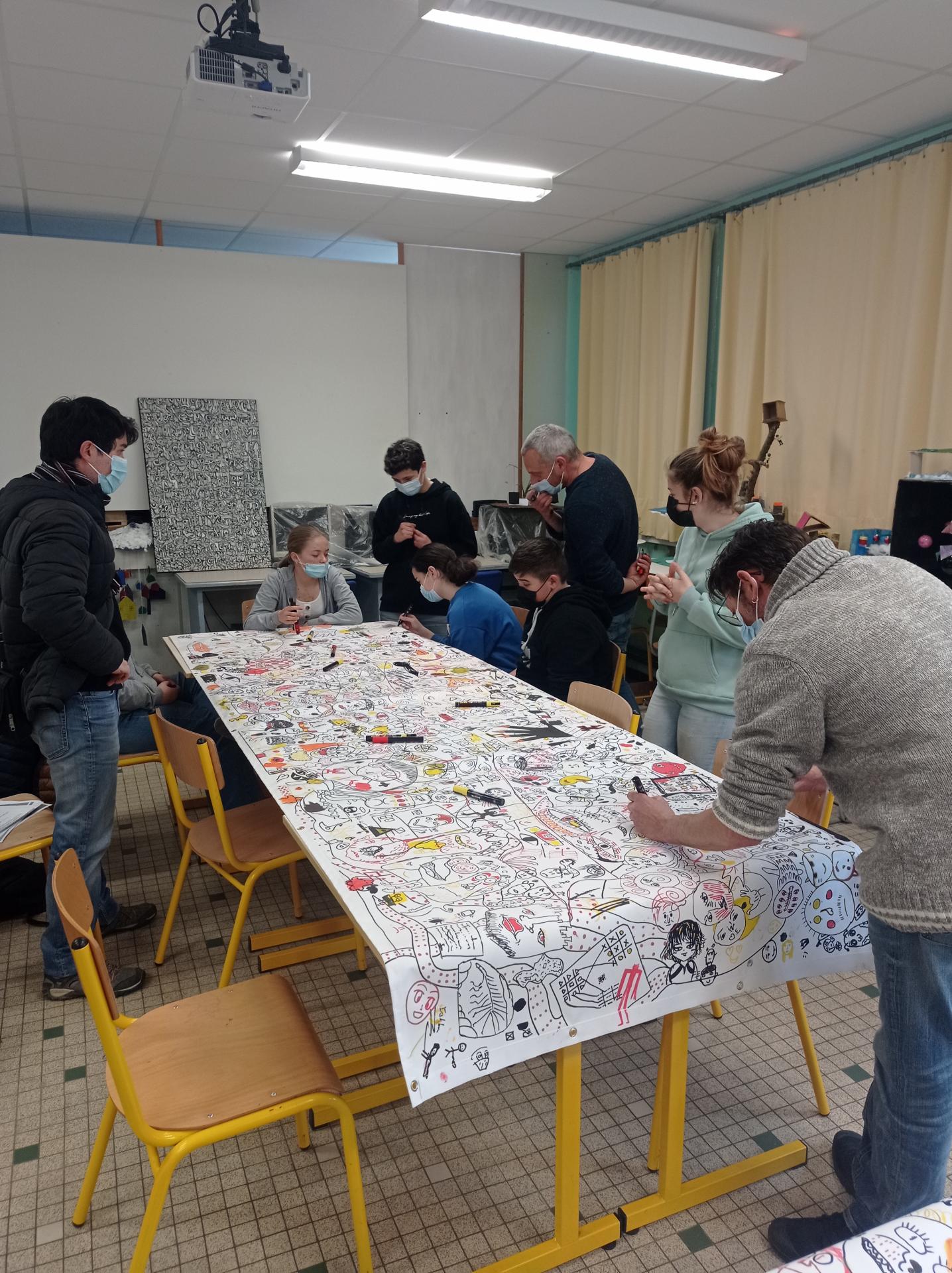 Atelier art plastique avec Éric Demelis